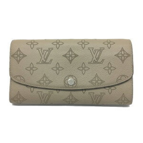 Louis Vuitton Galle Long Beige Bifold Wallet Mahina Portefeuille Iris - Picture 1 of 7
